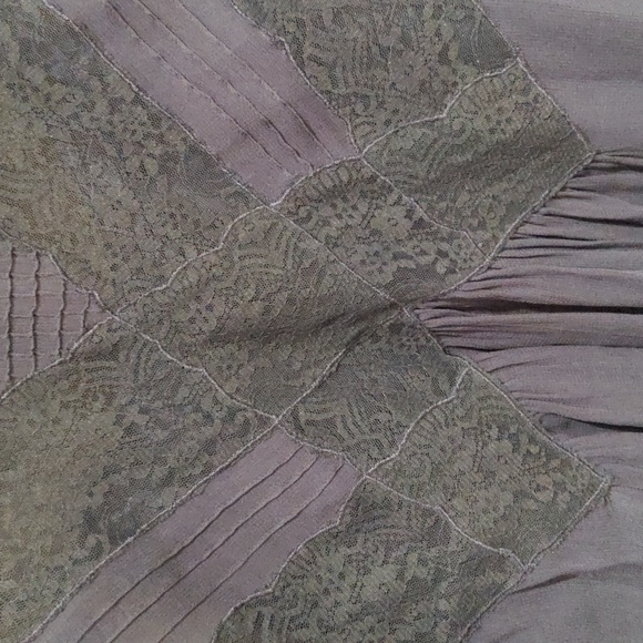 April Cornell Navy Blue Lace Sheer Blouse Size XS - Picture 2 of 7